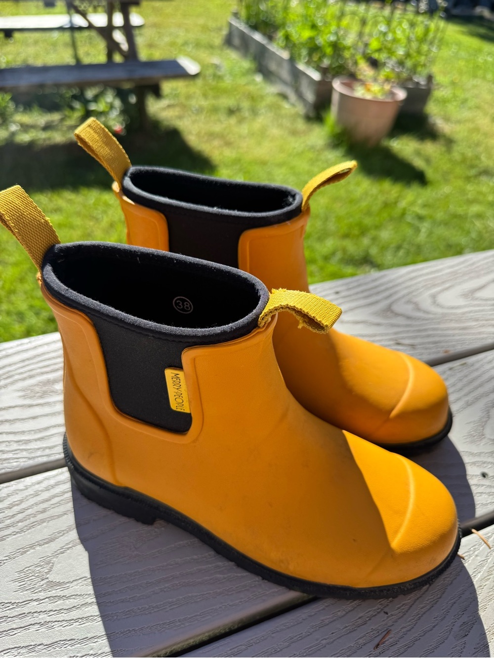 Merry People Yellow Rain Chelsea Boots